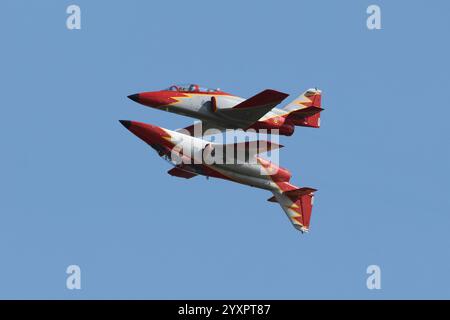 C-101 velivoli della squadra acrobatica spagnola Patrulla Aguila. Foto Stock
