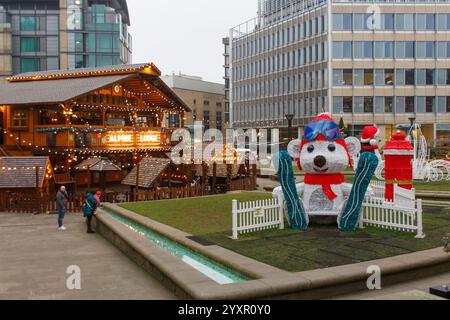 Mercatino di Natale 2024 di Sheffield Foto Stock