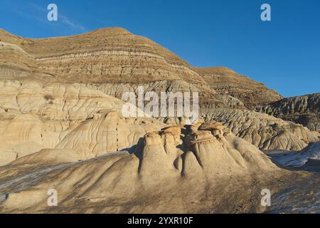 Willow Creek Hoodoos vicino a Drumheller, Alberta, Canada Foto Stock