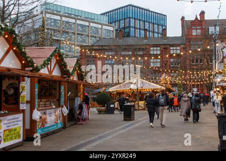 Mercatino di Natale 2024 di Sheffield Foto Stock