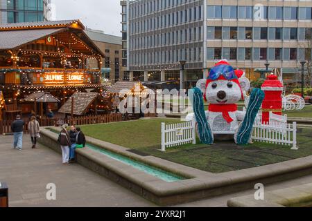 Mercatino di Natale 2024 di Sheffield Foto Stock