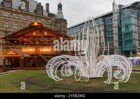 Mercatino di Natale 2024 di Sheffield Foto Stock