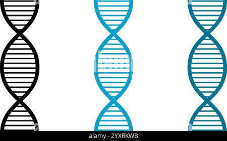 Illustrazione del DNA, per l'uso su argomenti medici Illustrazione Vettoriale
