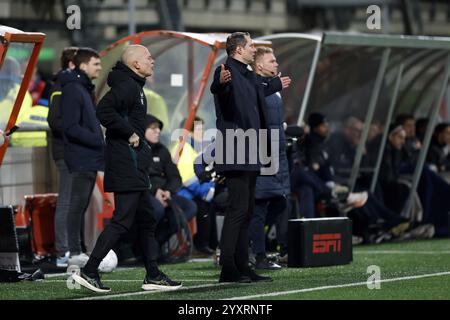 MAASTRICHT - allenatore del Feyenoord Brian Priske durante la partita KNVB Beker tra MVV Maastricht e Feyenoord Rotterdam allo Stadion de Geusselt il 17 dicembre 2024 a Maastricht, Paesi Bassi. ANP MARCEL VAN HOORN Foto Stock