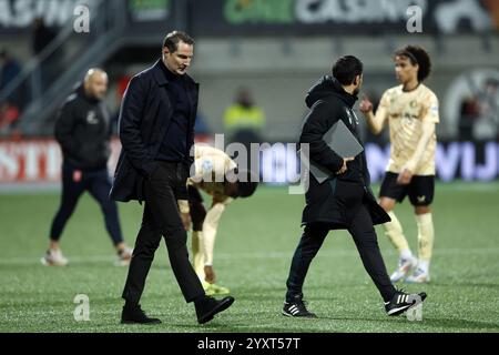 MAASTRICHT - allenatore del Feyenoord Brian Priske durante la partita KNVB Beker tra MVV Maastricht e Feyenoord Rotterdam allo Stadion de Geusselt il 17 dicembre 2024 a Maastricht, Paesi Bassi. ANP MARCEL VAN HOORN Foto Stock