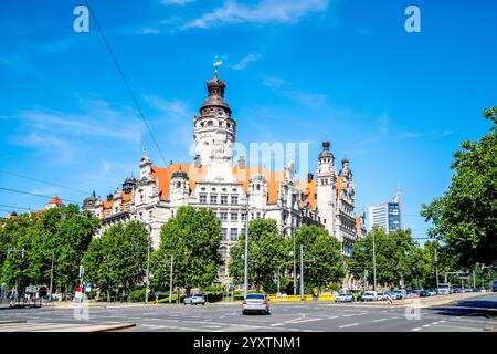 Nuovo municipio, Lipsia, Germania Foto Stock