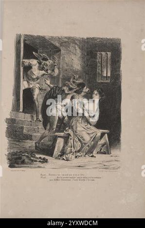 Delacroix - Faust dans la Prison de Marguerite, Foto Stock