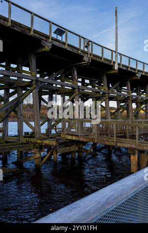 Gateshead Regno Unito: 29 ottobre 2024: Dunston Staiths sul fiume Tyne da vicino Foto Stock