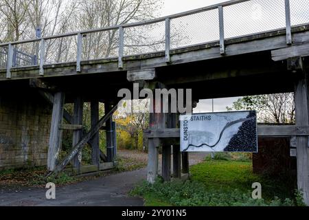 Gateshead Regno Unito: 29 ottobre 2024: Dunston Staiths sul fiume Tyne da vicino Foto Stock