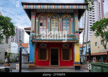 Singapore - giugno 28 2024: Storica ex casa di Tan Teng Niah, Little India Heritage Trail, famosa meta turistica Foto Stock