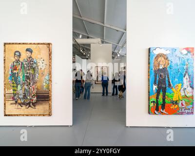 Scope Miami Beach è una fiera d'arte internazionale che espone opere contemporanee all'avanguardia di artisti emergenti e affermati. Questa esclusiva Foto Stock