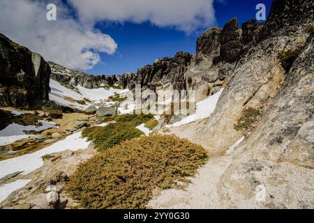 Senhora da Boa Estrella, la Torre Peak, Serra da Estrela, Beira alta, Portogallo, Europa Foto Stock