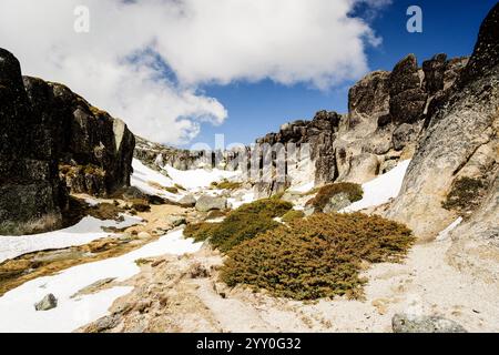 Senhora da Boa Estrella, la Torre Peak, Serra da Estrela, Beira alta, Portogallo, Europa Foto Stock