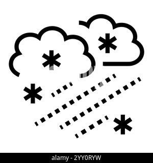 Icona nera invernale. Firma per pagina Web, app mobile, pulsante, logo. Pulsante isolato vettore. Traccia modificabile. Illustrazione Vettoriale