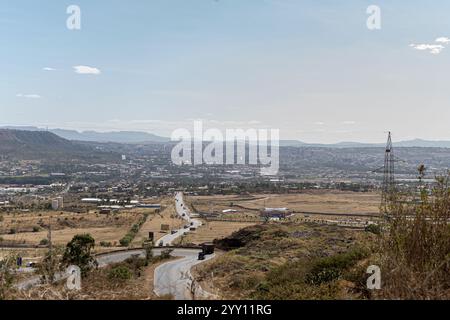 Vista aerea di Addis Abeba, capitale dell Etiopia Foto Stock