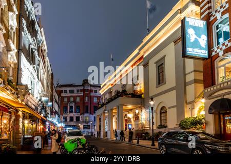 Theatre Royal Drury Lane at Night, Covent Garden, Londra, Regno Unito. Foto Stock