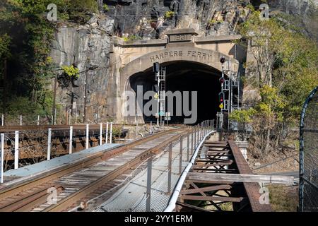 Harpers Ferry Train Tunnel in West Virginia Foto Stock