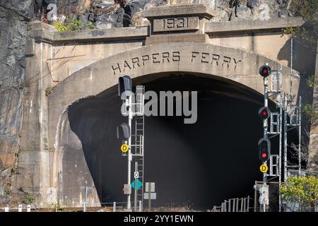 Harpers Ferry Train Tunnel in West Virginia Foto Stock