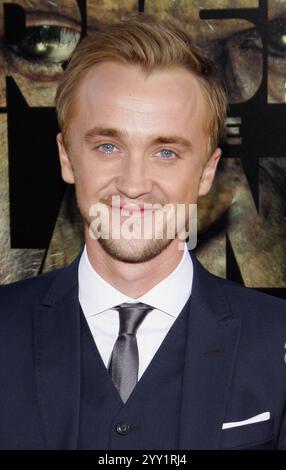 Tom Felton alla prima di Los Angeles di "Rise of the Planet of the Apes" tenutasi al Grauman's Chinese Theater di Hollywood, USA, il 28 luglio 2011. Foto Stock