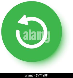 Freccia circolare che ruota in senso antiorario, simboleggiando un'azione di ricarica o aggiornamento, perfetta per migliorare la progettazione Web e i progetti dell'interfaccia utente con un Illustrazione Vettoriale
