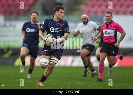 European Challenge Cup Scarlets vs Black Lion Parc y Scarlets 15 dicembre 2024 Foto Stock