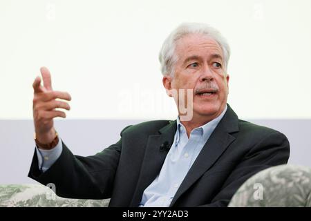 MccLi0010696 William J Burns, direttore della US Central Intelligence Agency all'FT Weekend Festival di Kenwood House, Londra, Gran Bretagna. Immagine Foto Stock