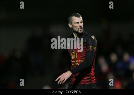 Tamworth, Regno Unito, 14 dicembre 2024. Haydn Hollis di Tamworth durante la partita della National League tra Tamworth e York City. (Crediti: Gustavo Pantano/al Foto Stock