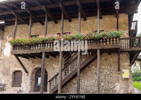 Pieve di Cadore, Italia - 6 settembre 2024: Luogo di nascita del pittore Tiziano / Tiziano Vecellio a Pieve di Cadore, Dolomiti, Italia Foto Stock