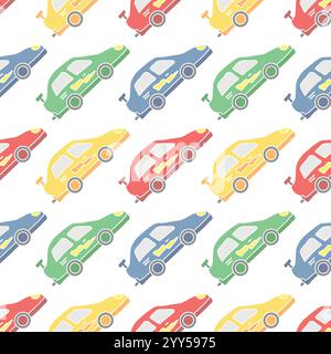 Motivo sportivo senza cuciture. Sfondo con icone sportive Illustrazione Vettoriale