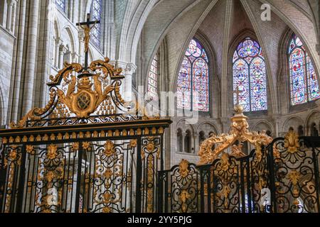 Kathedrale Saint-Etienne, erste gotische Kathedrale, Sens, Burgund, dipartimento Yonne, regione Bourgogne-Franca-Contea, Frankreich *** Cattedrale di Saint Etienne, prima cattedrale gotica, Sens, Borgogna, dipartimento di Yonne, regione di Bourgogne Franche Comte, Francia Foto Stock