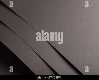 Grana della carta in tonalità di grigio e taupe scure con finitura opaca e granulosa. Caratterizzato da una superficie rustica e terrosa, questo materiale combina i classici sophisti Foto Stock