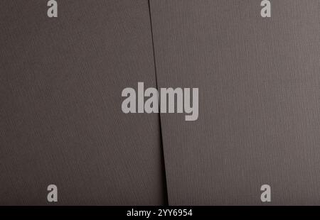 Elegante trama di carta marrone in tonalità neutre e grigio pietra con un sottile motivo incrociato. Con superficie opaca e silenziosa, perfetta per soph Foto Stock