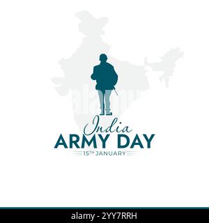 Giornata dell'esercito indiano. Amar jawan jyoti. Kargil vijay diwas. Il giorno dei martiri dell'esercito indiano. Illustrazione vettoriale della giornata dell'esercito indiano. Silhouette di salut soldato Illustrazione Vettoriale