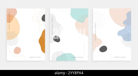 forma fluida astratta modelli di progettazione poster stile memphis Illustrazione Vettoriale