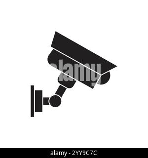 Risolto il problema del CCTV, icona della telecamera di sicurezza Design dell'illustrazione del modello vettoriale Illustrazione Vettoriale