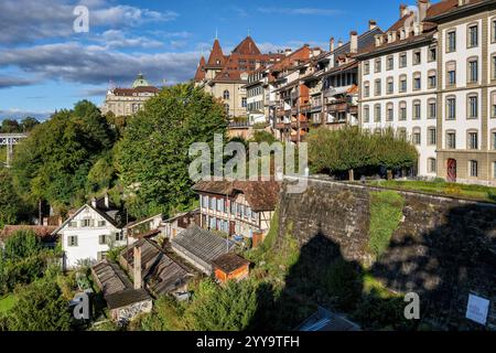 Città di Berna in Svizzera, versante del centro storico. Foto Stock