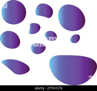 Forme astratte sfumatura blu e viola Illustrazione Vettoriale