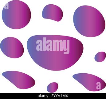 Forme sfumate viola con layout grassetto Illustrazione Vettoriale