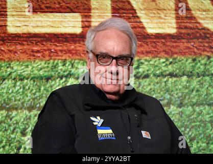 KIEV, UCRAINA - 19 DICEMBRE 2024 - il filantropo americano Howard Graham Buffett partecipa alla Victory Harvest Conference presso il Parkovy Convention and Exhibition Center, Kiev, capitale dell'Ucraina. Foto Stock