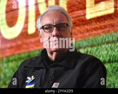 KIEV, UCRAINA - 19 DICEMBRE 2024 - il filantropo americano Howard Graham Buffett partecipa alla Victory Harvest Conference presso il Parkovy Convention and Exhibition Center, Kiev, capitale dell'Ucraina. Foto Stock