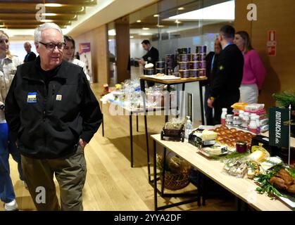 KIEV, UCRAINA - 19 DICEMBRE 2024 - il filantropo americano Howard Graham Buffett partecipa alla Victory Harvest Conference presso il Parkovy Convention and Exhibition Center, Kiev, capitale dell'Ucraina. Foto Stock