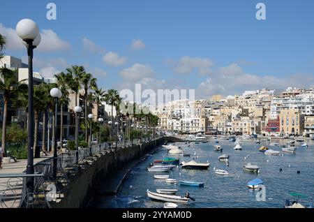 Porto di Marsaskala, Triq is-Salini, Marsaskala, Malta, Europa Foto Stock