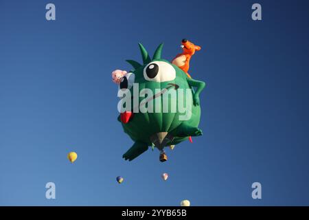 Volo in mongolfiera su Albuquerque, NEW MEXICO Foto Stock