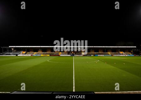 Una vista generale del Cledara Abbey Stadium, Cambridge prima della partita EFL League One tra Cambridge United e Huddersfield Town. Foto Stock