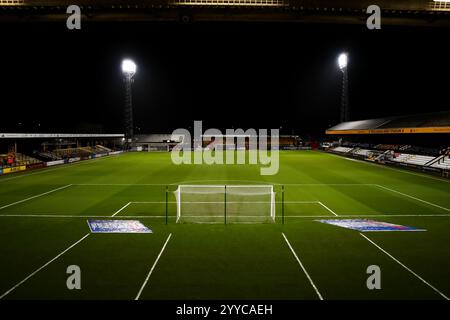 Una vista generale del Cledara Abbey Stadium, Cambridge prima della partita EFL League One tra Cambridge United e Huddersfield Town. Foto Stock