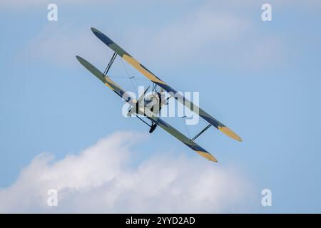 Shuttleworth Collection, Polikarpov, Po2, in volo al Military Air Show tenutosi a Shuttleworth il 2 luglio 2023. Foto Stock