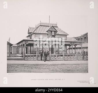 Cottage — Stockton Bath Houses, Cape May, New Jersey. Fotografia d'archivio del lavoro architettonico di Wilson Brothers &Co, Civil Engineers and Architects, prodotto nel 1885. Foto Stock