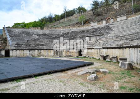 Una vista dell'antica città di Eraclea a Bitola, Macedonia Foto Stock