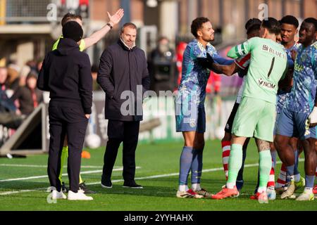 ROTTERDAM, 21-12-2024, Stadio Het Kasteel , stagione 2024 / 2025 , Eredivisie olandese calcio tra Sparta Rotterdam e Ajax , Sparta Rotterdam allenatore Maurice Steijn Foto Stock