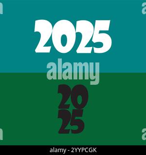 Design di testo moderno ed elegante 2025 Design di testo felice anno nuovo 2025. 2025 capodanno con i desideri. Felice anno nuovo con caratteri classici e testo dorato Illustrazione Vettoriale